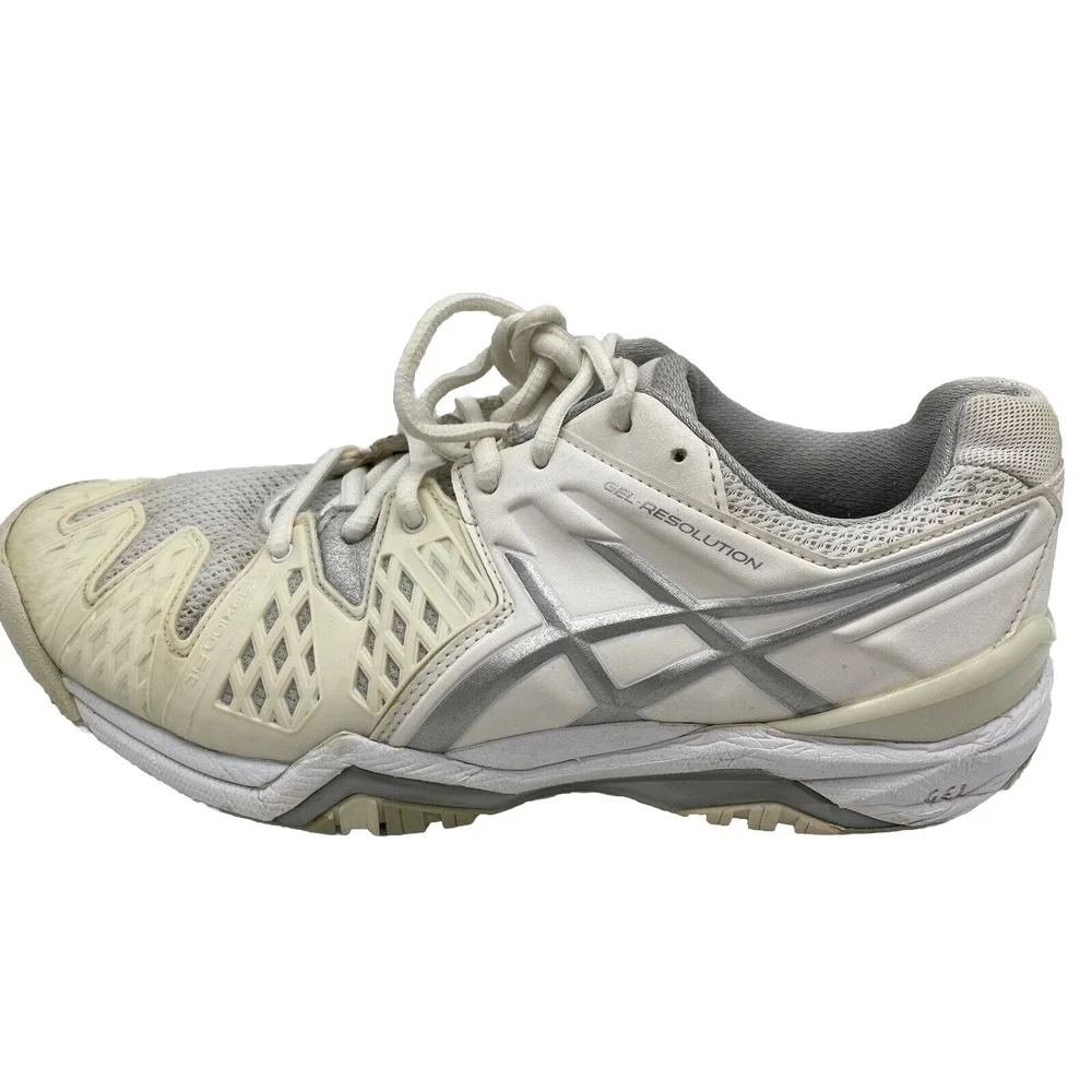 Asics Gel Resolution‎ 6 White  Running Sneakers Women's Size 8 E550Y